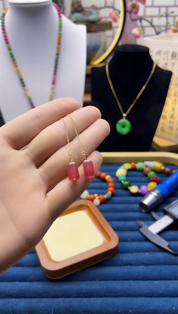 【闪购商品】水晶耳饰14K金镶嵌E238