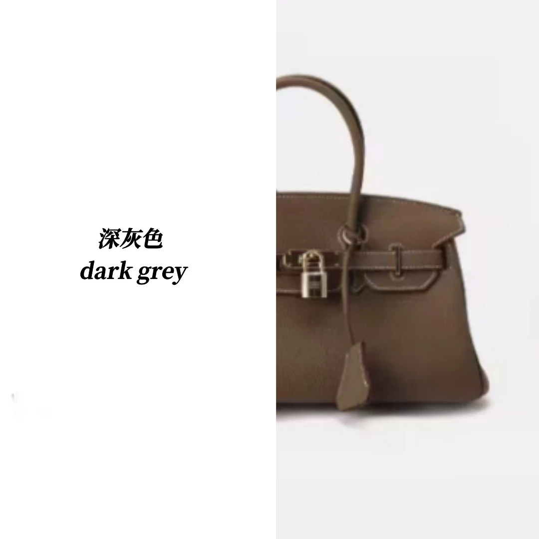 KHONGYE横版真皮Togo纹定制矮版新款轻奢单肩手提包女士百搭时尚