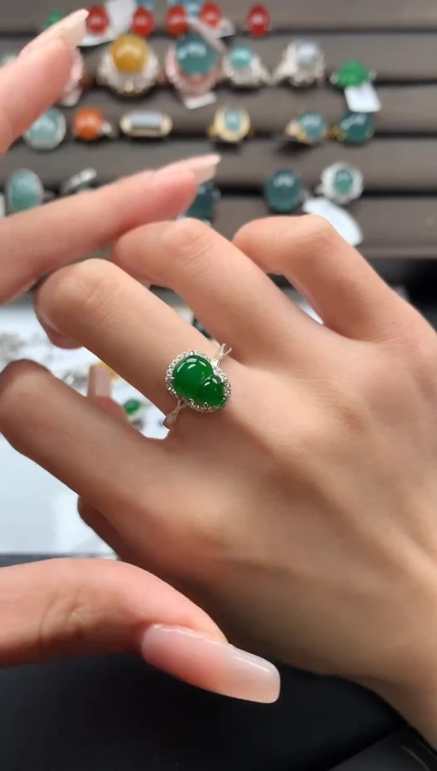 【闪购商品】翡翠戒指银S925镶嵌321321312