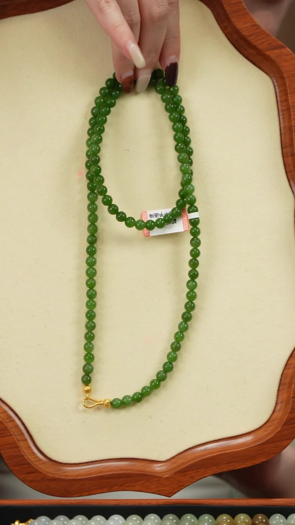 【闪购商品】和田玉项链未镶嵌碧玉6mm项链（多样性发货）