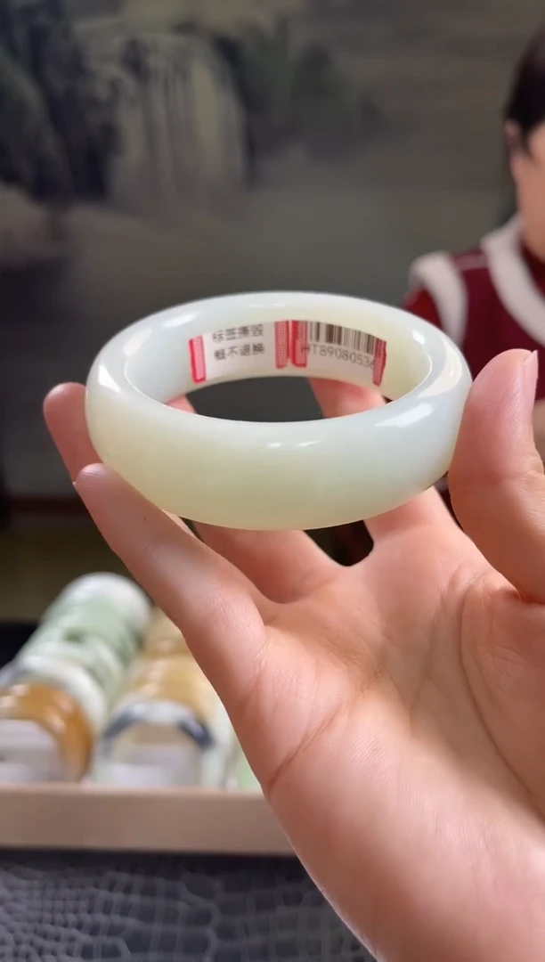 未镶嵌手镯和田玉57+圈口0536