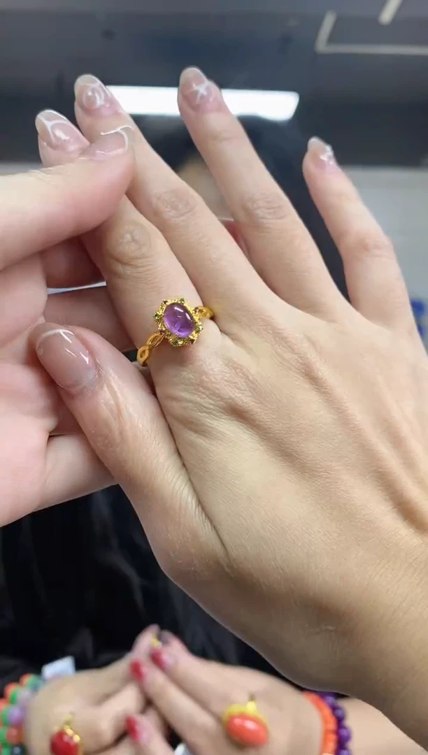 【闪购商品】水晶戒指未镶嵌多样性发其一颜色微差