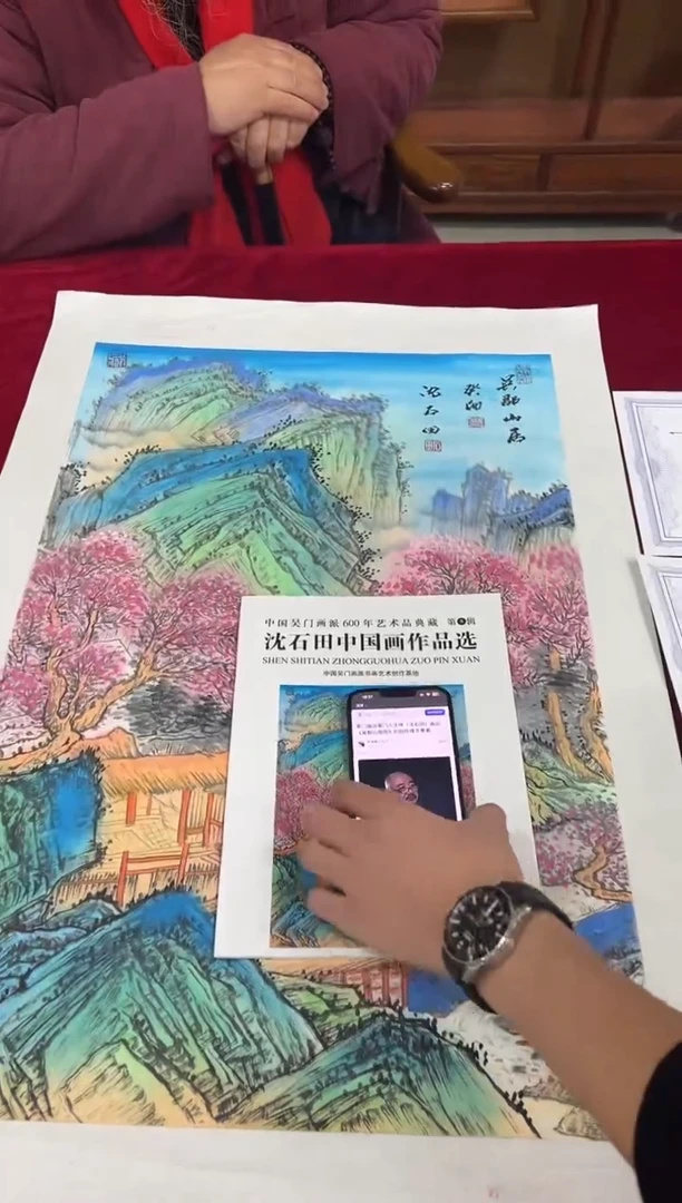 国画沈石田老师2.7pc山水作品画集