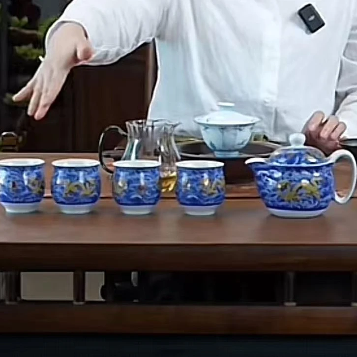 【蓝龙泡茶套组】壶+4只品茗杯
