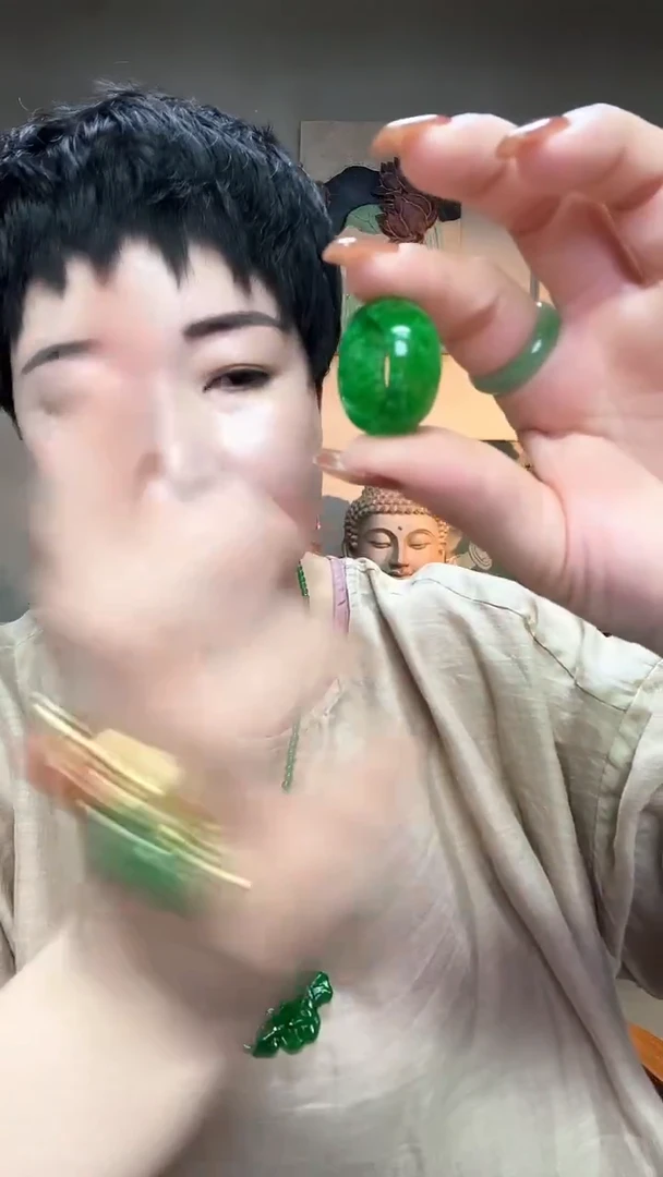 合金戒圈翡翠385