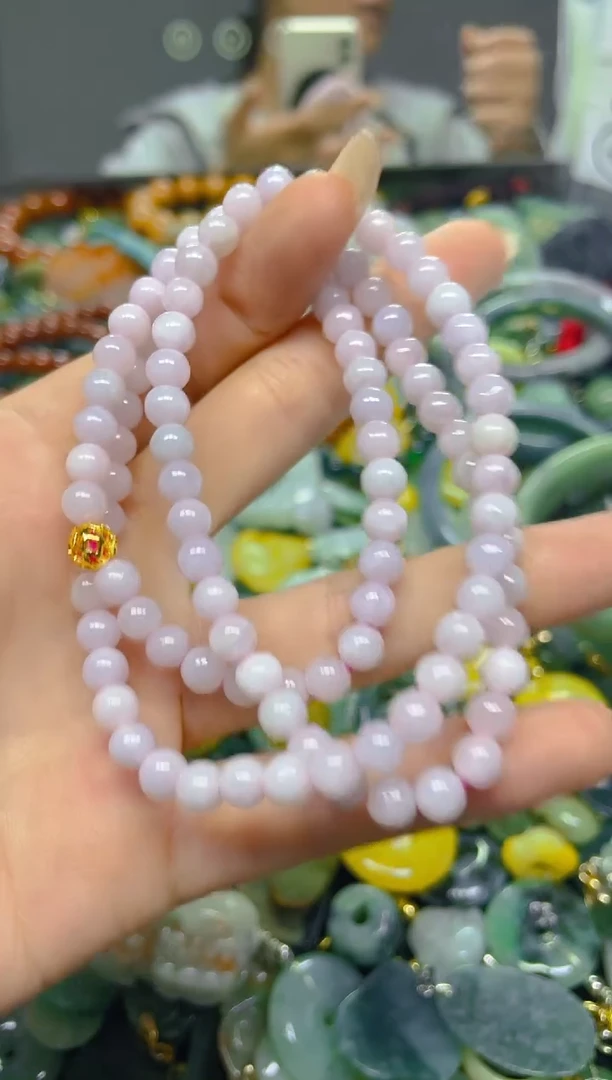 颈饰未镶嵌翡翠5MM/ Q /翡翠A货，一件也是批发价