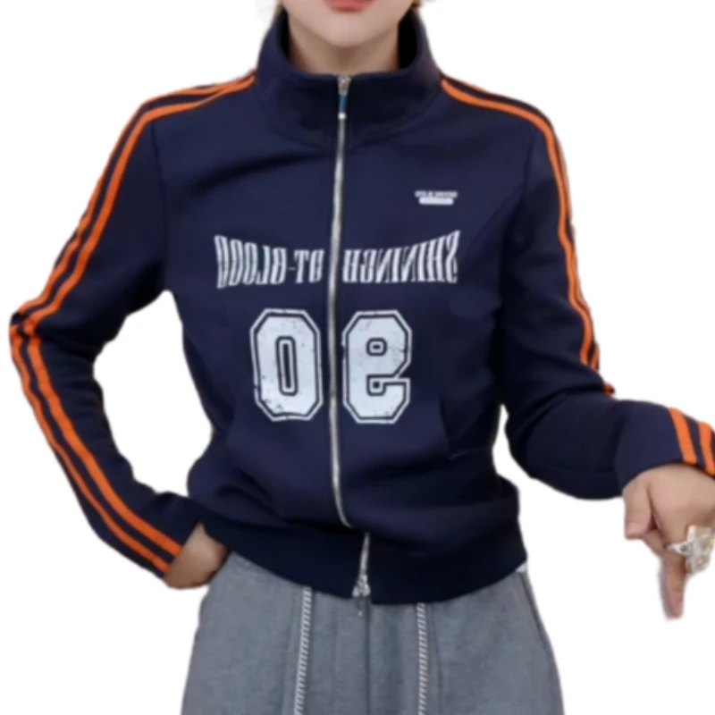 2025新款立领双拉链数字90休闲时尚小外套LK2506927