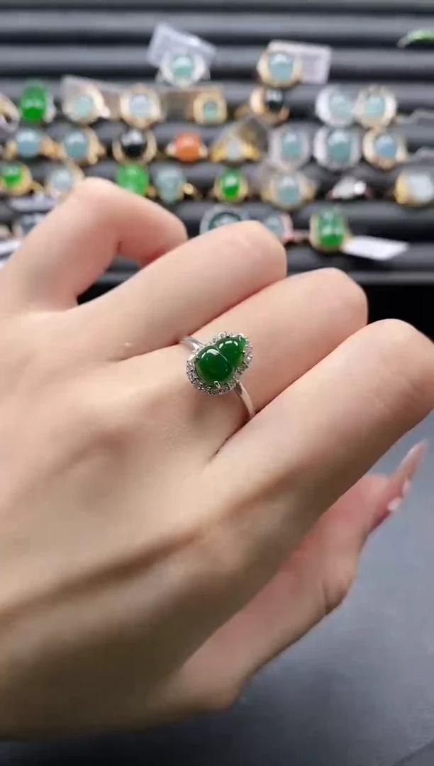 【闪购商品】翡翠戒指银S925镶嵌11111