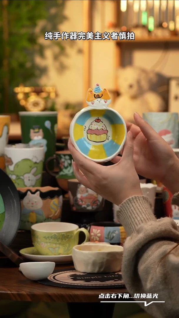 瓷片C099景德镇原创手工陶瓷