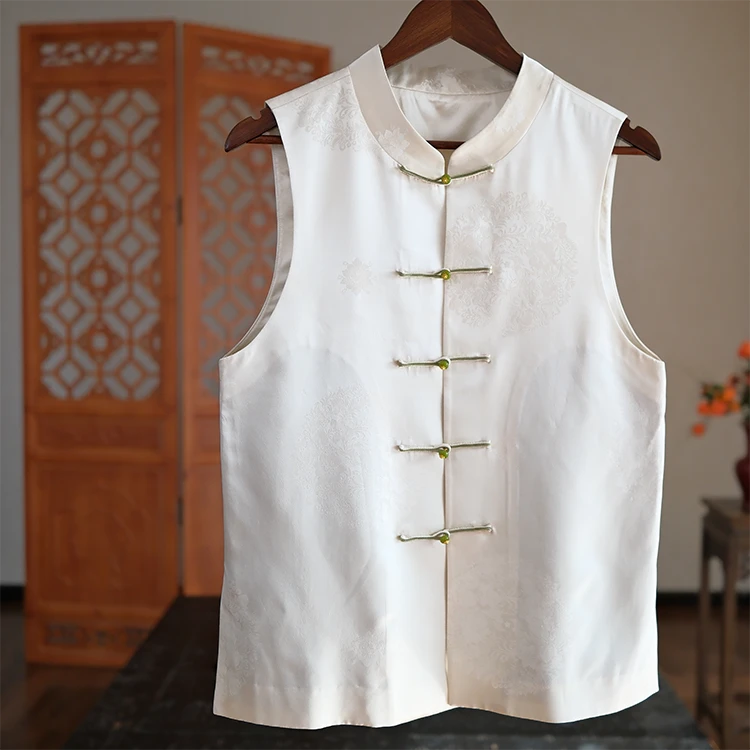 『逾白』新中式桑蚕丝马夹DGSQ0757