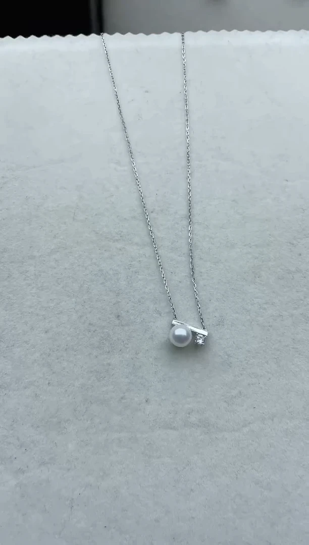 【闪购商品】淡水珍珠套链银S925镶嵌Y5