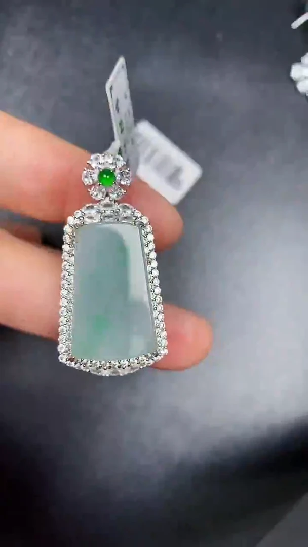 银S925镶嵌戒指翡翠3870