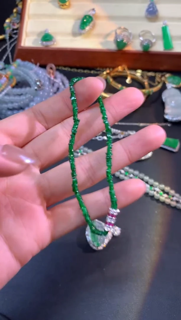 未镶嵌手串翡翠手串|1400+70