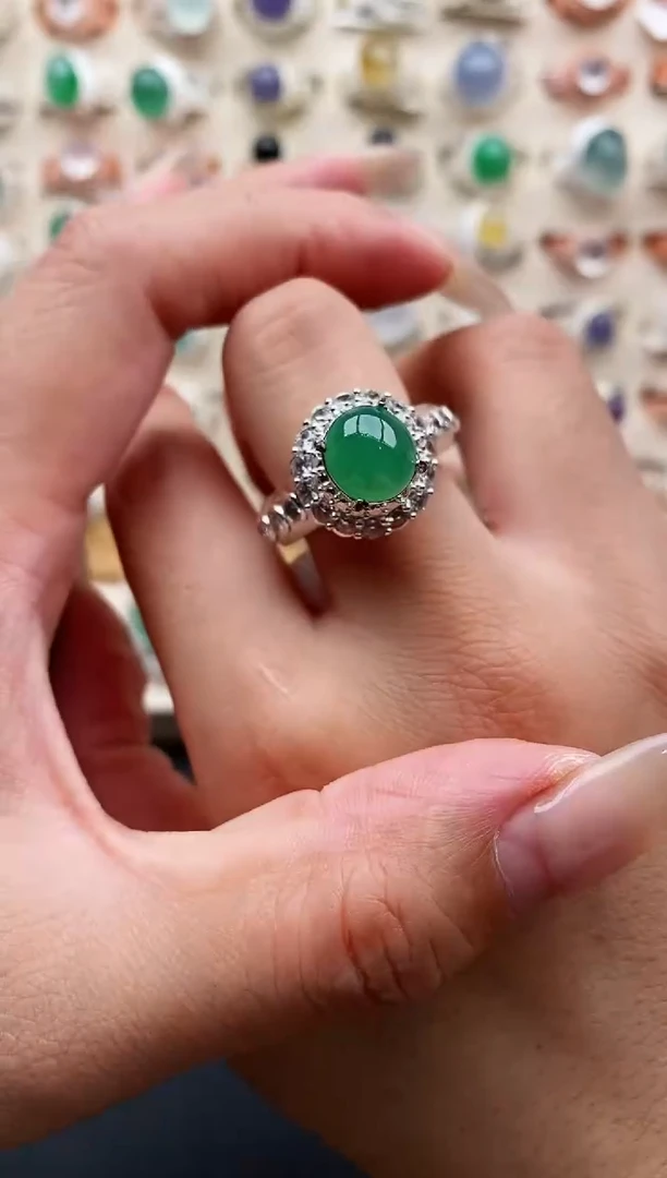 未镶嵌戒指翡翠缅甸天然A货翡翠11   8-9