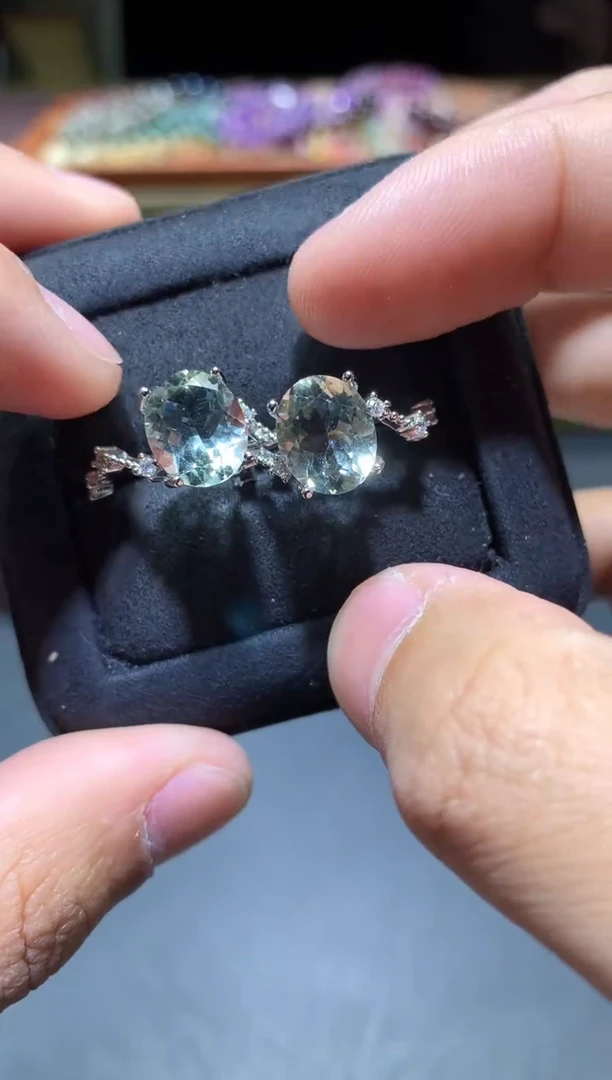 【闪购商品】绿水晶戒指未镶嵌P46【多样性发其一】