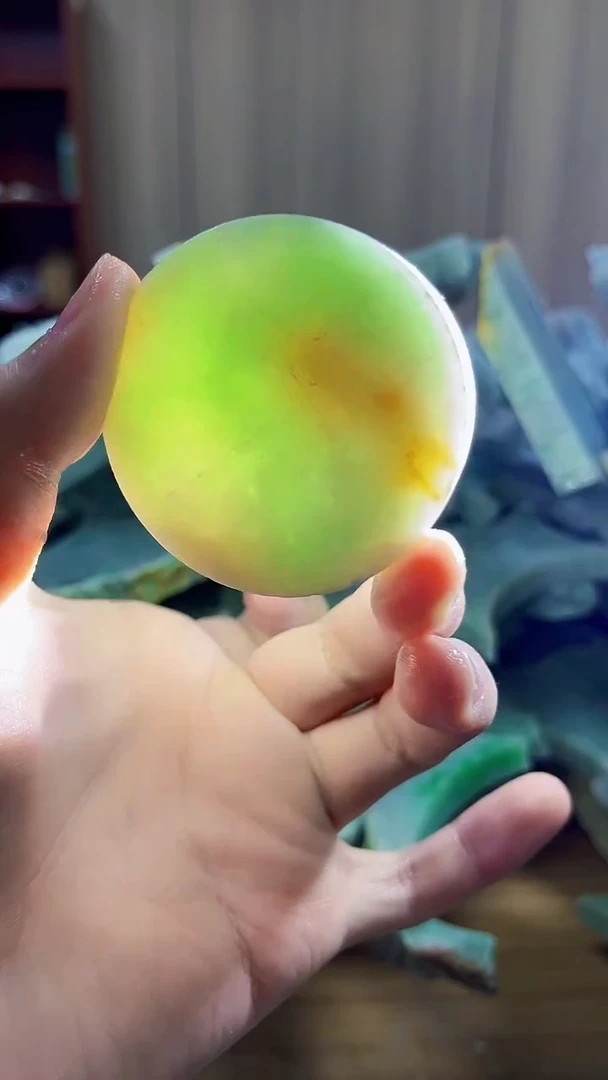 翡翠裸石缅甸翡翠A货文8235
