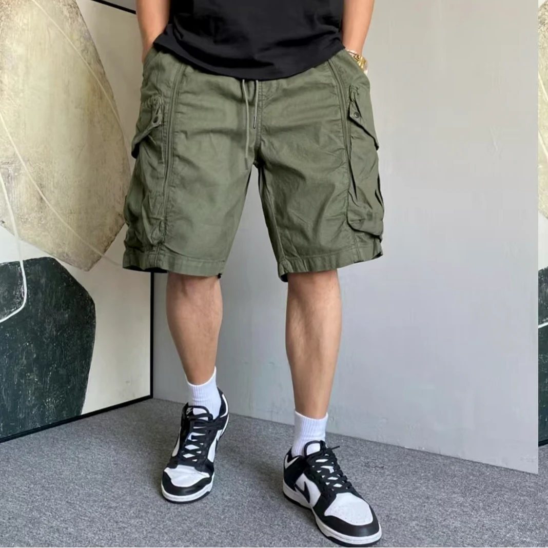 腔调工装短裤男宽松夏季潮流休闲外穿五分裤百搭抽绳大口袋中裤