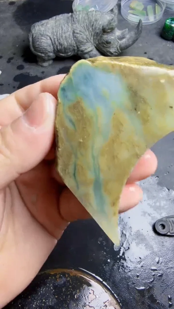 未镶嵌挂件翡翠方*天然翡翠043