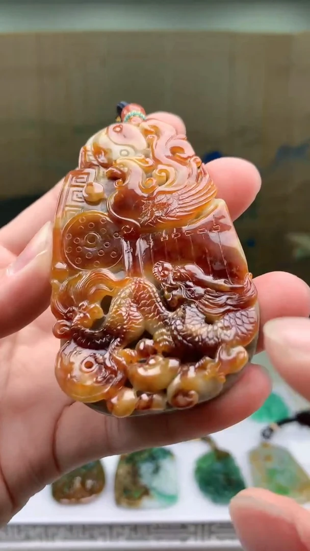 【闪购商品】定制翡翠未镶嵌5028bb-毛货挂件186