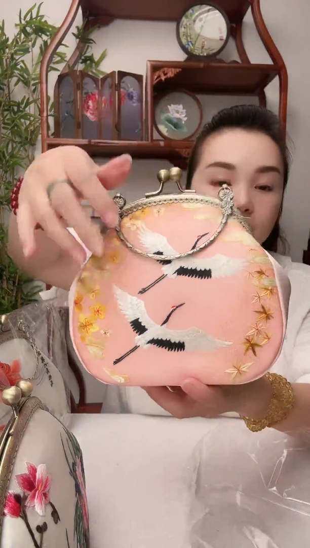 刺绣包包-双面绣花非遗