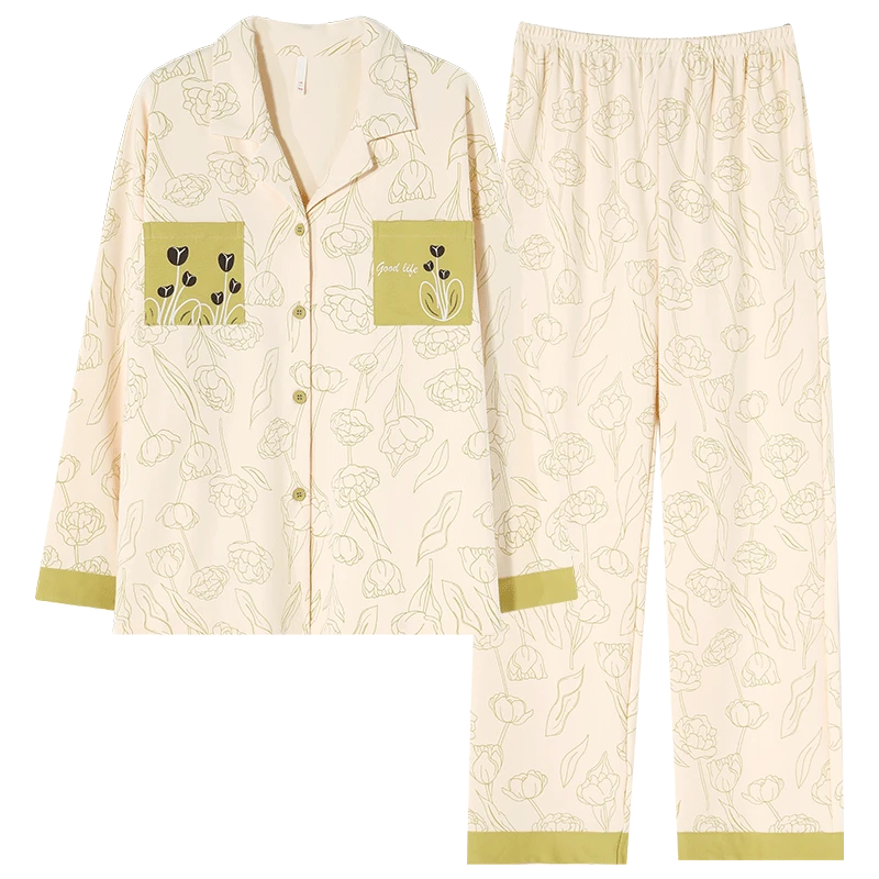 AM女士秋季舒适家居服睡衣套装20945