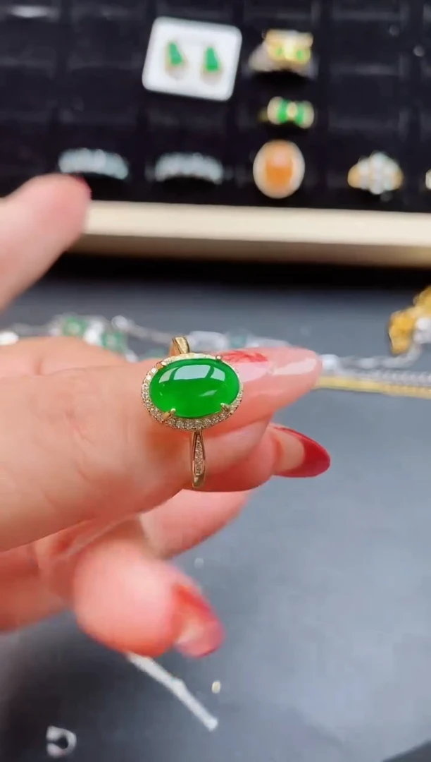 【闪购商品】翡翠戒指银S925镶嵌50800