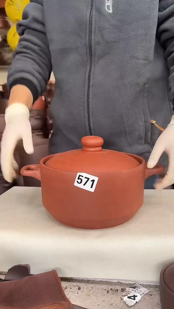 宜兴紫砂3.5升镂空把手571