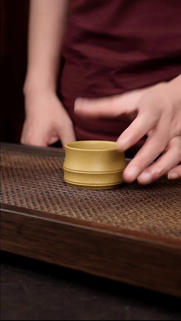 茶壶紫砂黄金段竹节杯