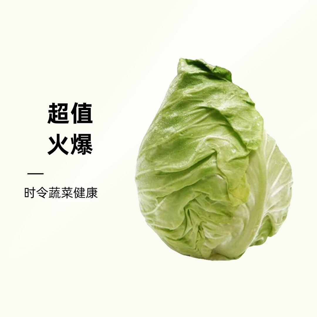 牛心菜一颗（约750克）【好东西】