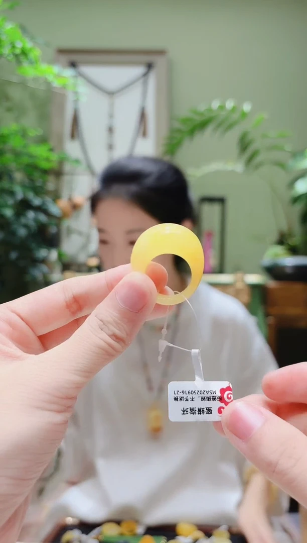 裸石蜜蜡未镶嵌小***贝蜜蜡戒指MSA0916-21