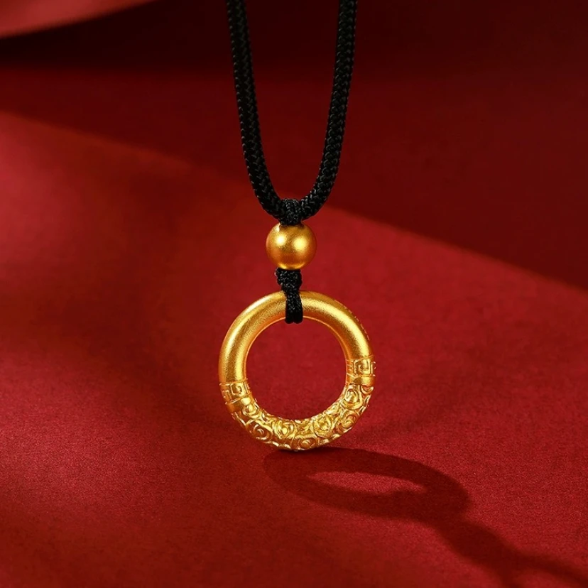 【粉丝专属】实心平安乾坤圈情侣吊坠编织项链A