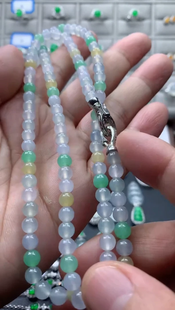 颈饰未镶嵌翡翠珠链