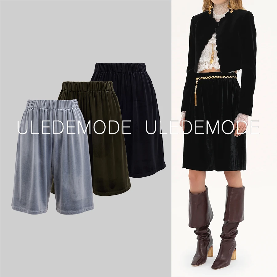 美国伊士曼醋酸丝绒中裤*LM217