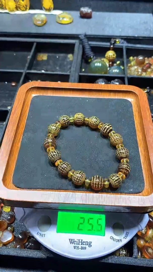 琥珀颈饰未镶嵌天然缅甸琥珀手串