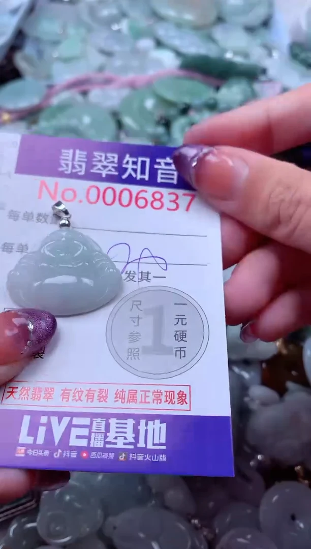 翡翠未镶嵌吊坠(不含链)6837