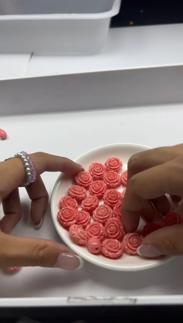 未镶嵌拼合珍珠（马贝珠）颈饰x983女*王贝双面玫瑰花*3个