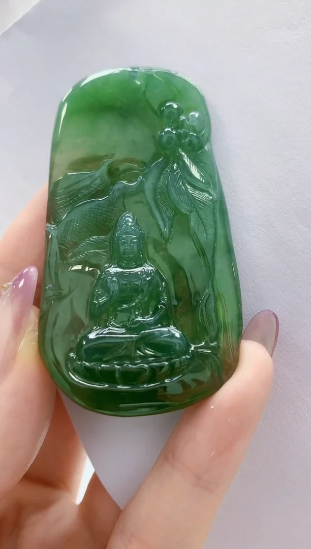 定制翡翠未镶嵌4898jw-毛货挂件113