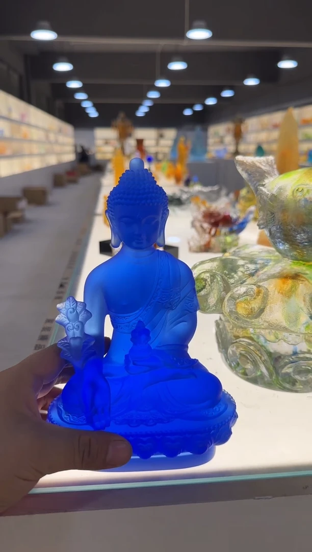 手工艺品琉璃药师佛21亮面