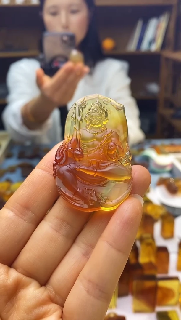 琥珀颈饰未镶嵌SN90-97（不动，明王）