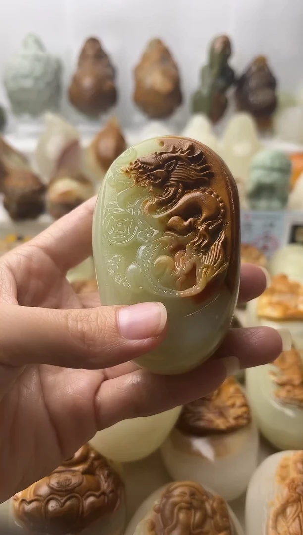 石材古青石棉纹正常不退换盘龙微瑕