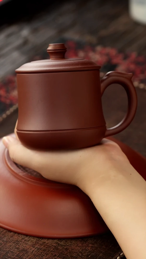 茶杯紫砂福利紫砂中号飞把盖杯