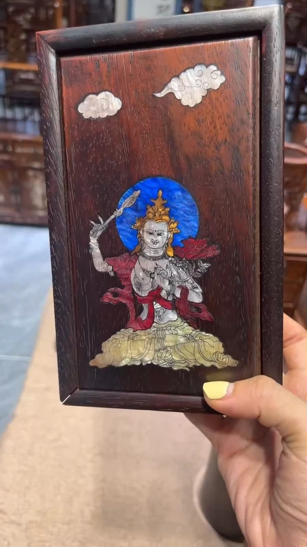 木螺钿唐卡 抽拉盒