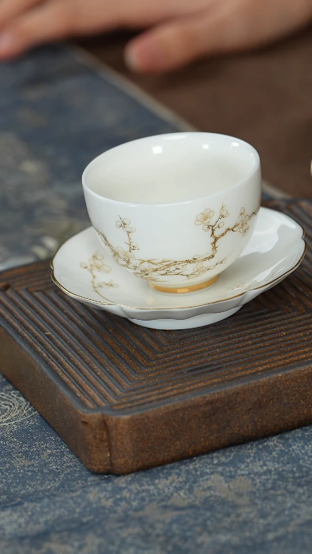 【梅花-小杯+杯垫】【12西泠礼盒】