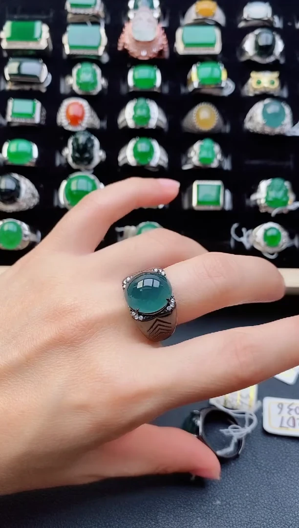 【闪购商品】翡翠戒指银S925镶嵌44444444444