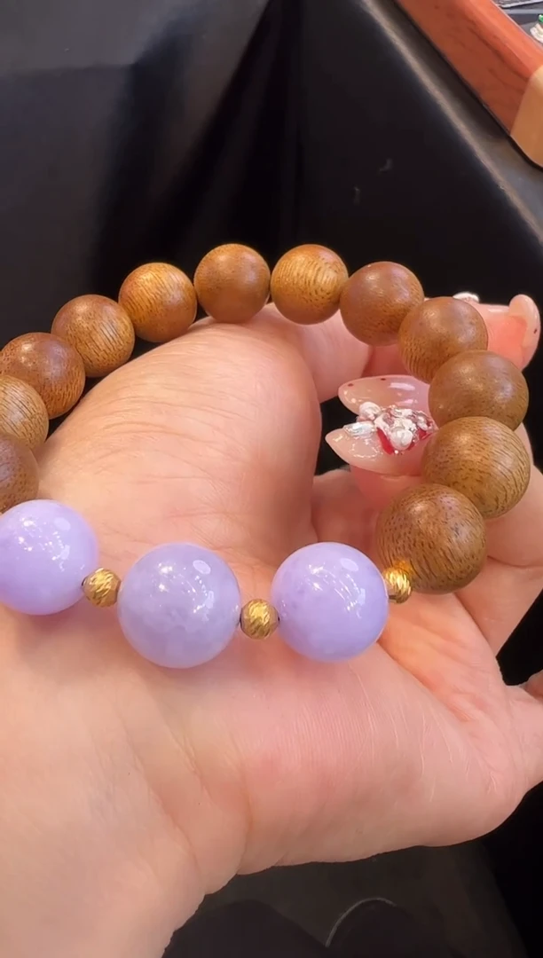 18K金镶嵌手链翡翠手链