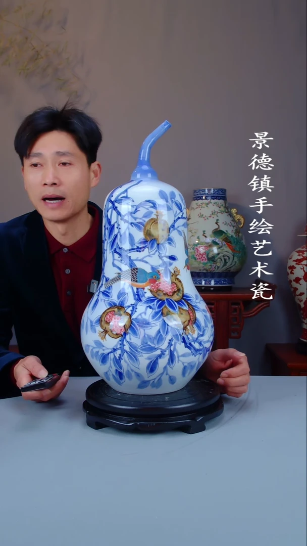 摆件陶瓷景德镇手工手绘陶瓷摆件40