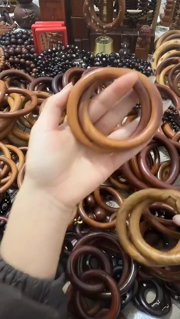 枣木✨**?乾坤圈一物一拍桃木65