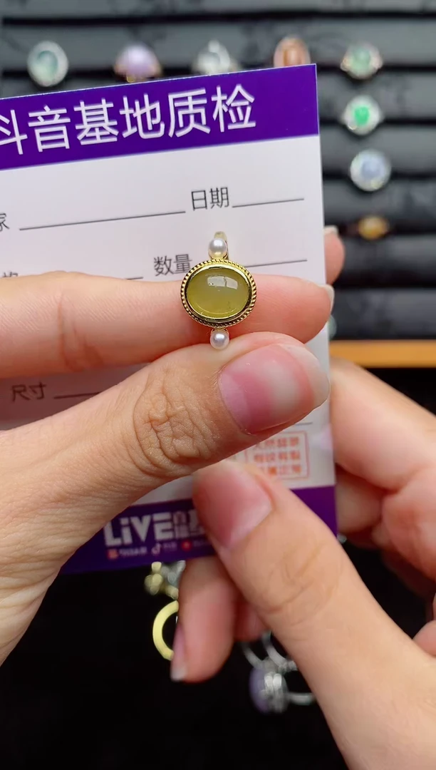 银S925镶嵌戒指翡翠1
