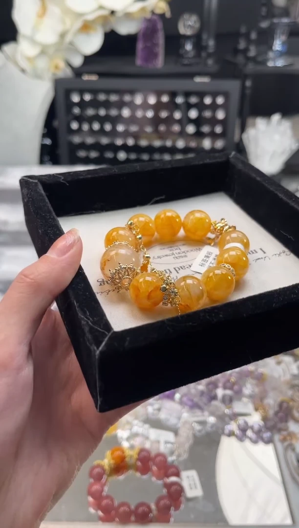 【闪购商品】烟晶手链银S925镶嵌天然水晶 多样性发货