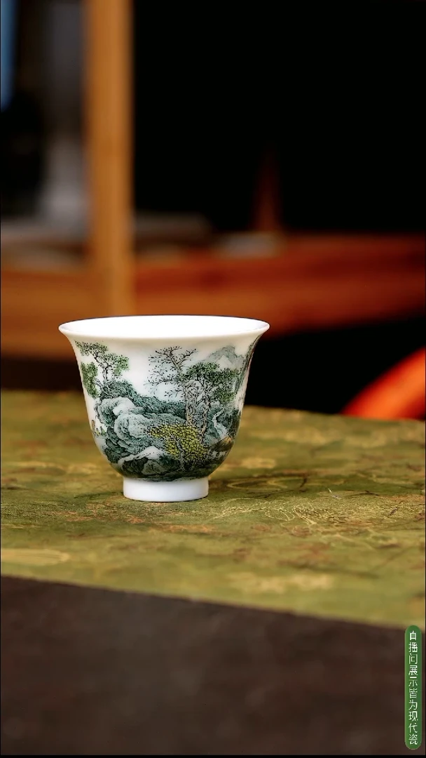 寒石寻友五彩铃铛杯